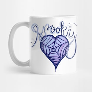 Spooky Spider Web Heart Mug